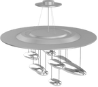 Garrowis Aluminium Chandelier-Moonnatur