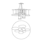 Jorrenenna Aluminium Ceiling Light-Moonnatur