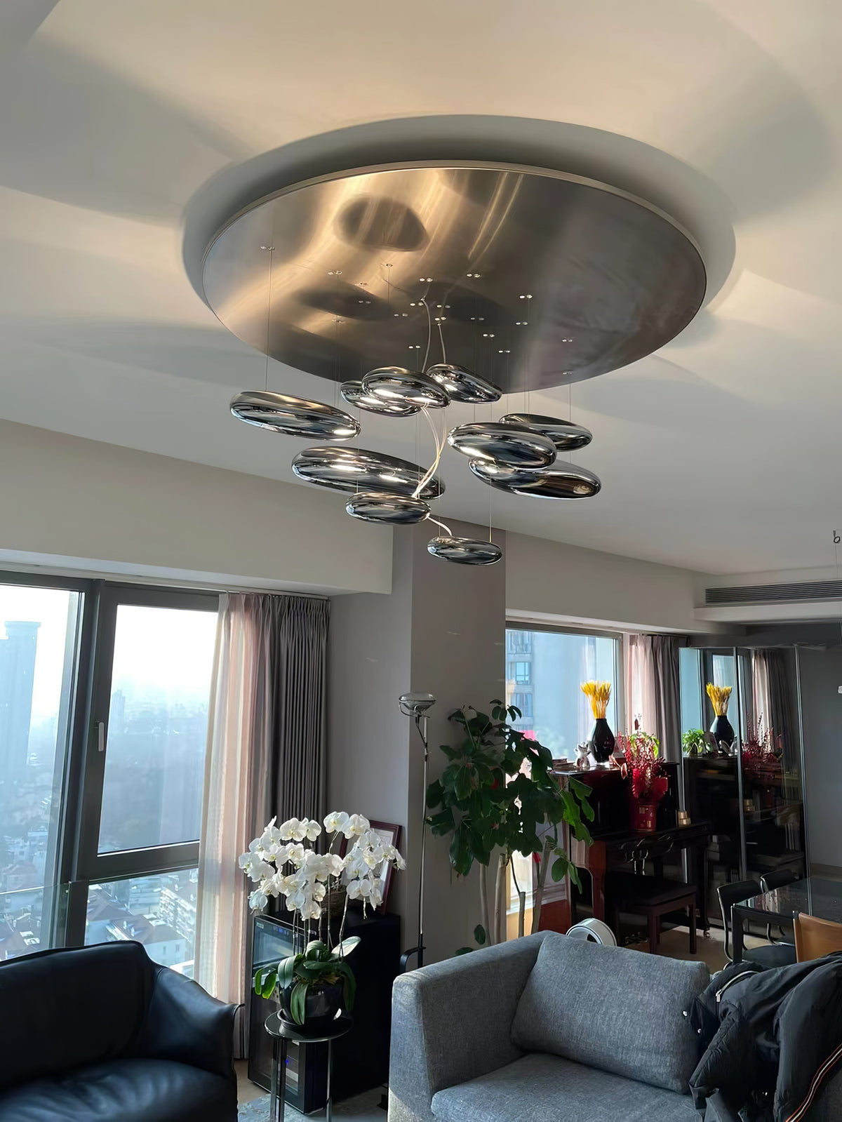 Jorrenenna Aluminium Ceiling Light-Moonnatur