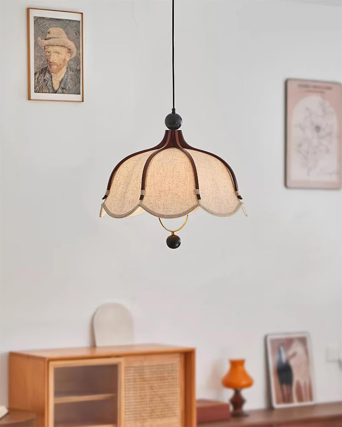 Keldelhill Fabric Pendant Light-Moonnatur