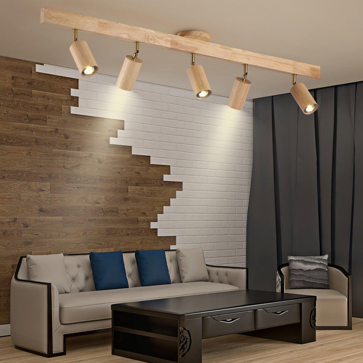Sardenhill Wood Ceiling Light-Moonnatur