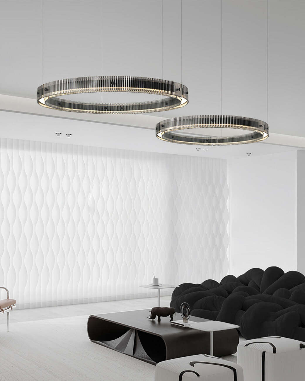 Zelveniel Aluminium Chandelier-Moonnatur