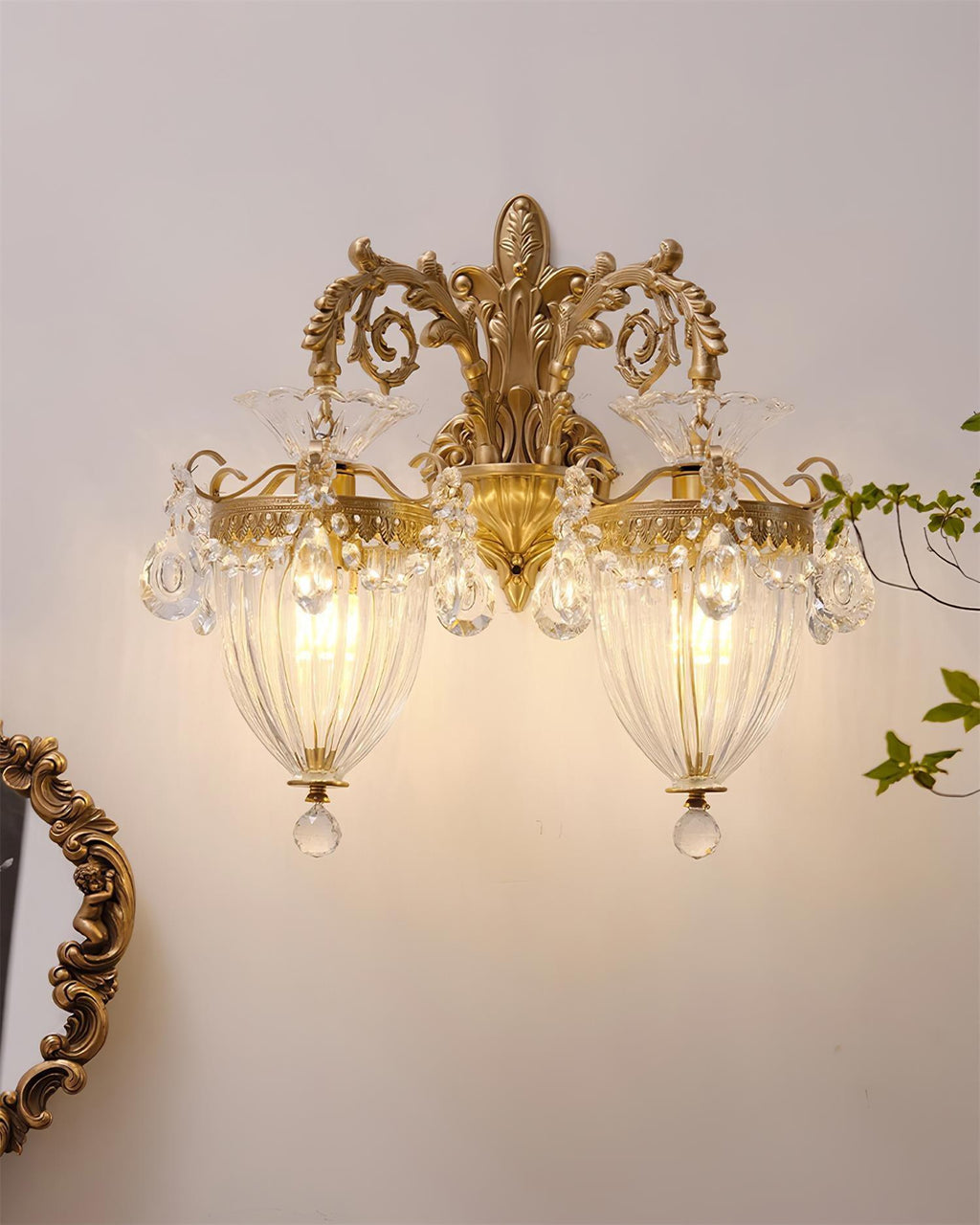 Tardenwood Crystal Wall Light-Moonnatur