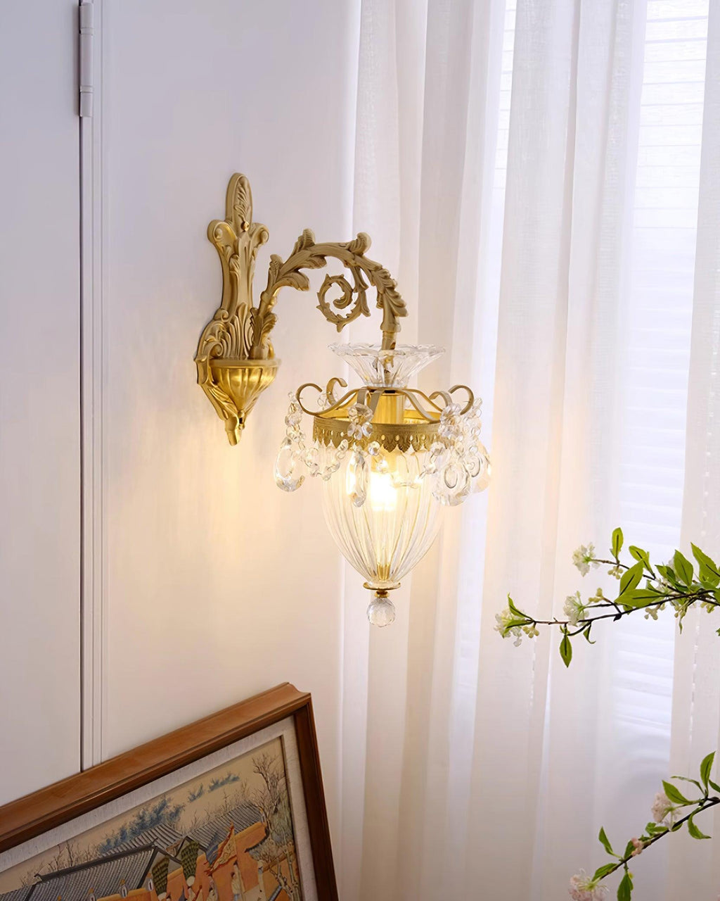 Tardenwood Crystal Wall Light-Moonnatur