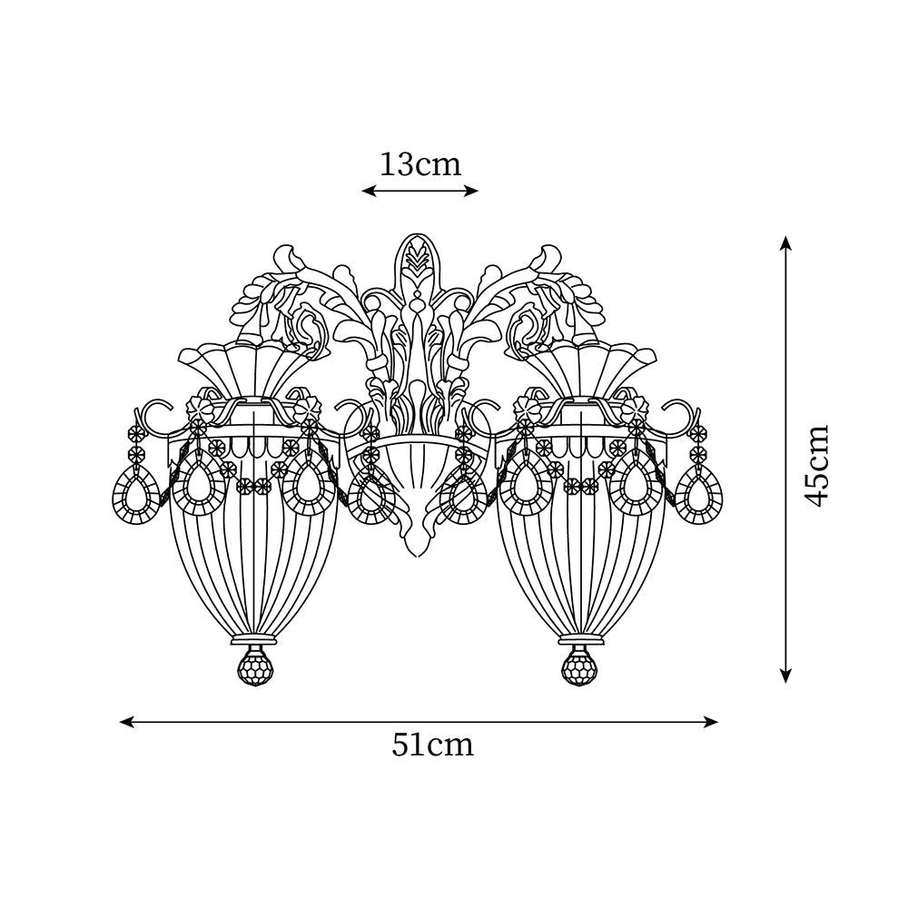 Tardenwood Crystal Wall Light-Moonnatur