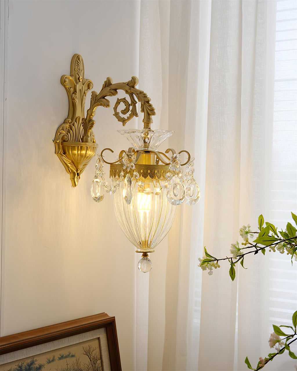 Tardenwood Crystal Wall Light-Moonnatur