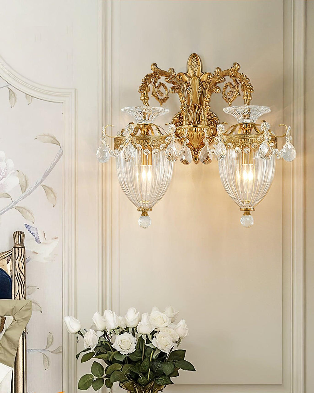 Tardenwood Crystal Wall Light-Moonnatur