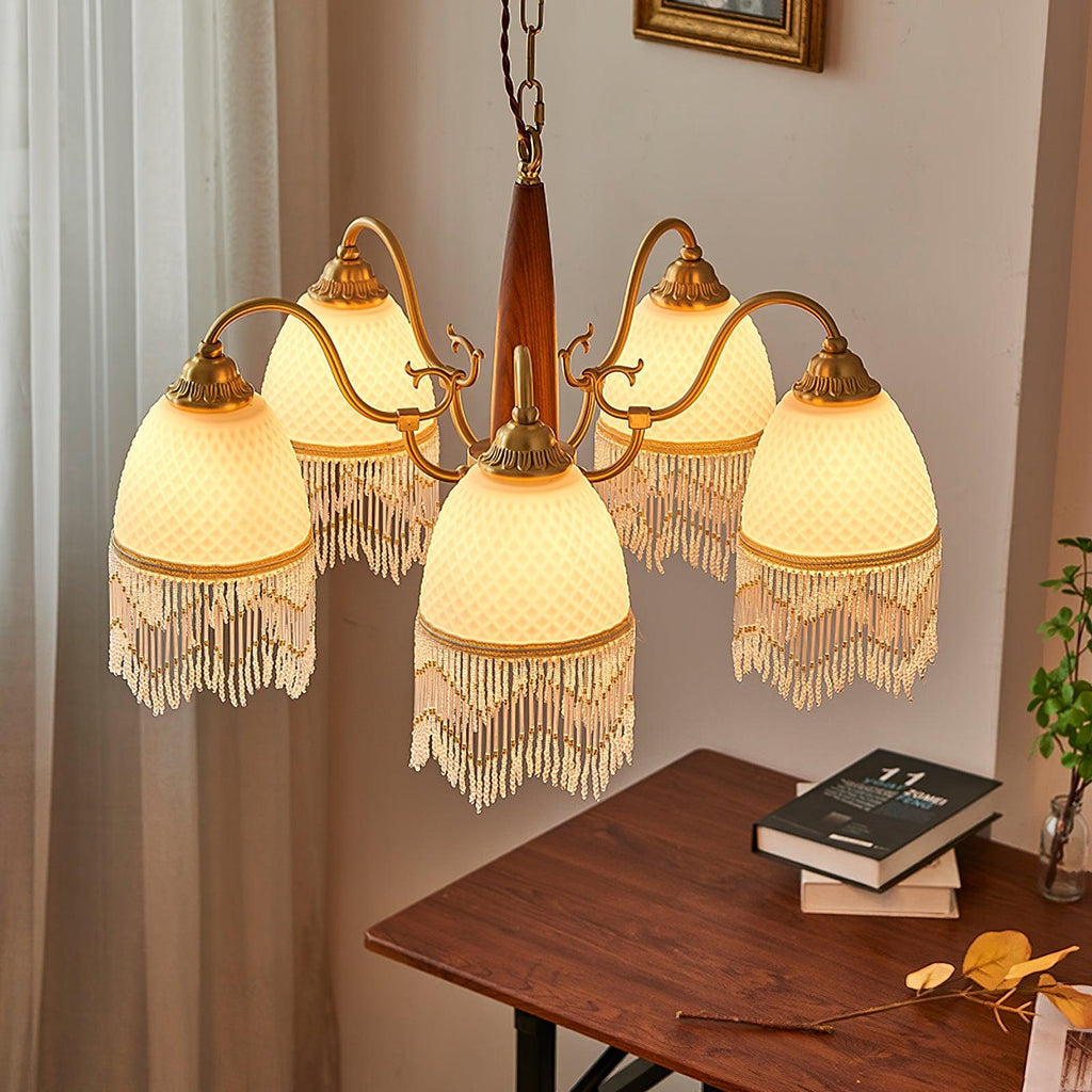 Embrara Glass Chandelier-Moonnatur