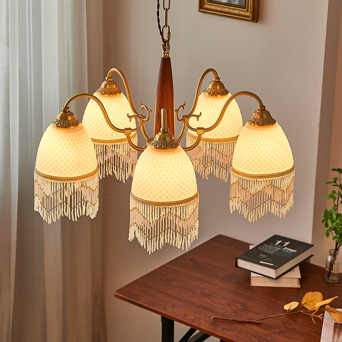 Embrara Glass Chandelier-Moonnatur