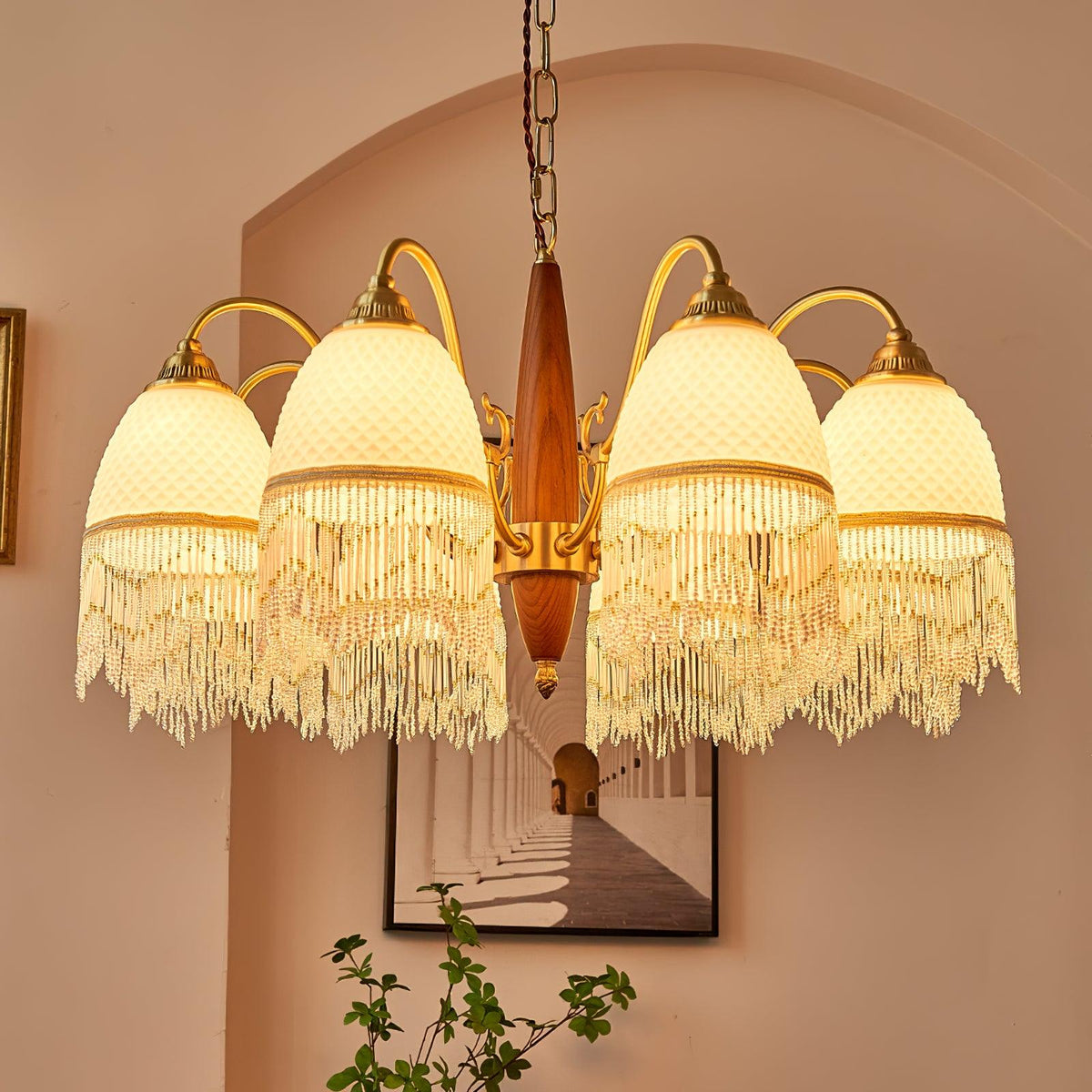 Embrara Glass Chandelier-Moonnatur