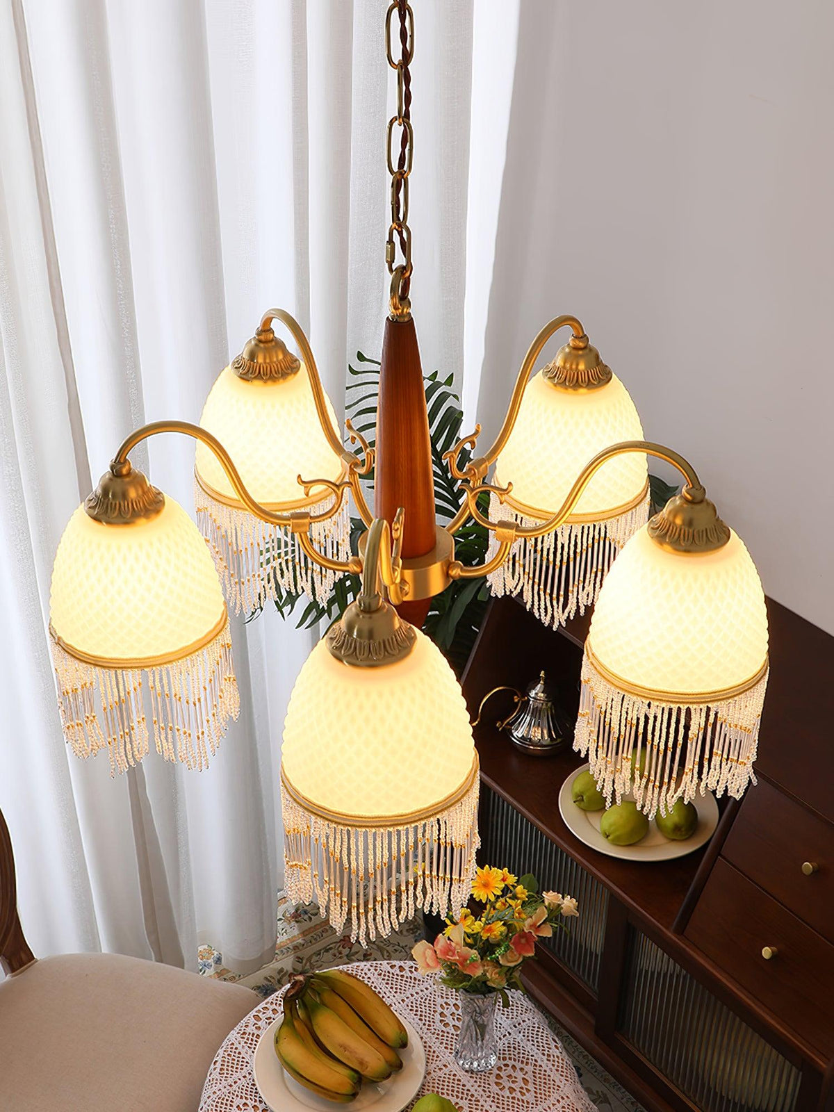 Embrara Glass Chandelier-Moonnatur
