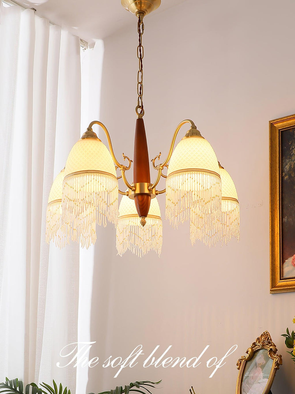 Embrara Glass Chandelier-Moonnatur