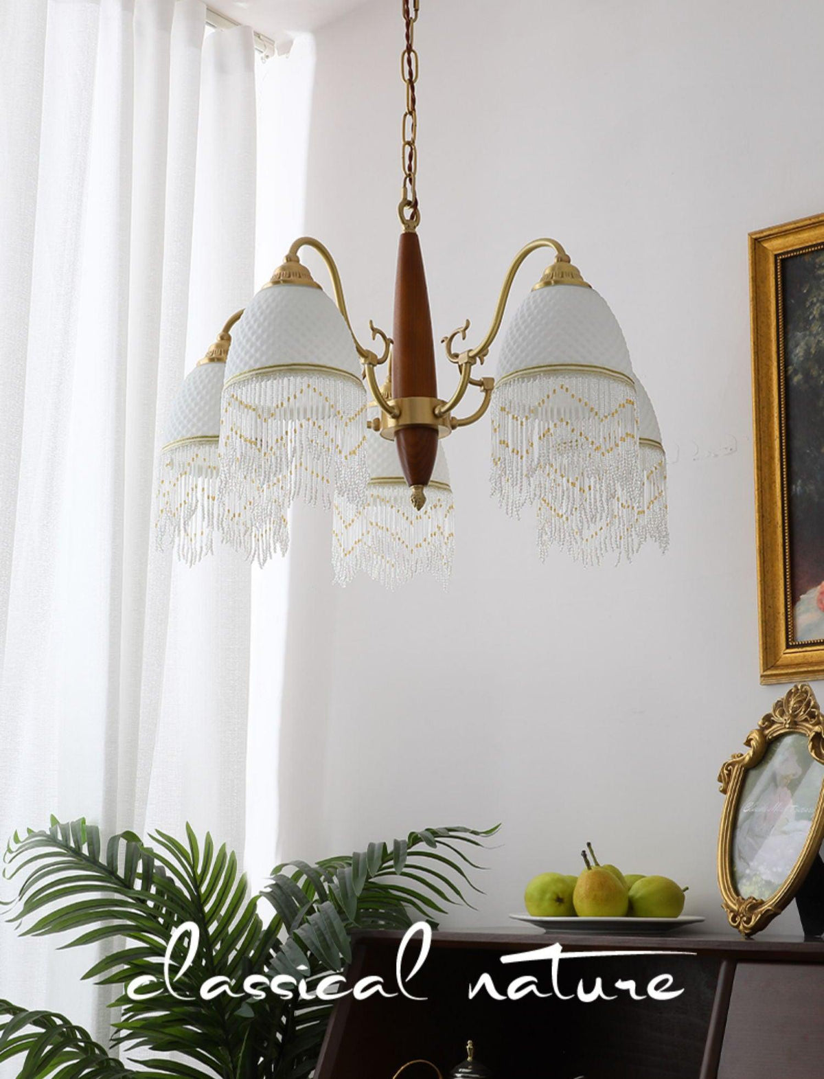 Embrara Glass Chandelier-Moonnatur