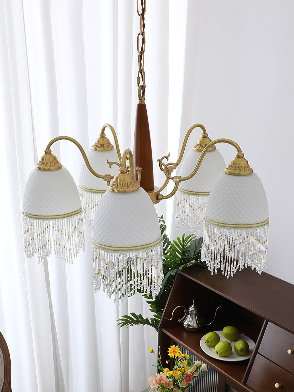 Embrara Glass Chandelier-Moonnatur