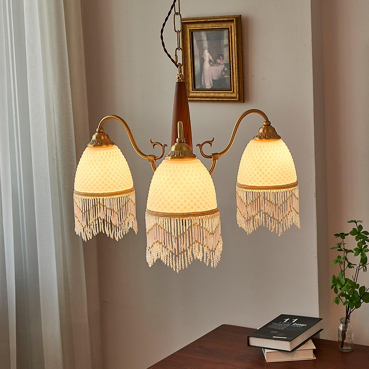 Embrara Glass Chandelier-Moonnatur