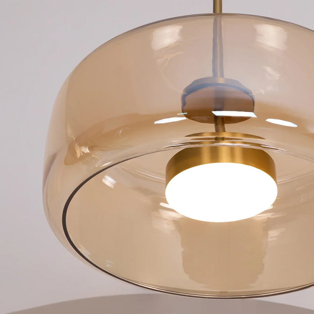 June Morden Glass Pendant Light Clear/Smoky/Amber - Neutralighting
