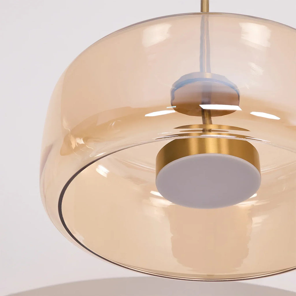 June Morden Glass Pendant Light Clear/Smoky/Amber - Neutralighting