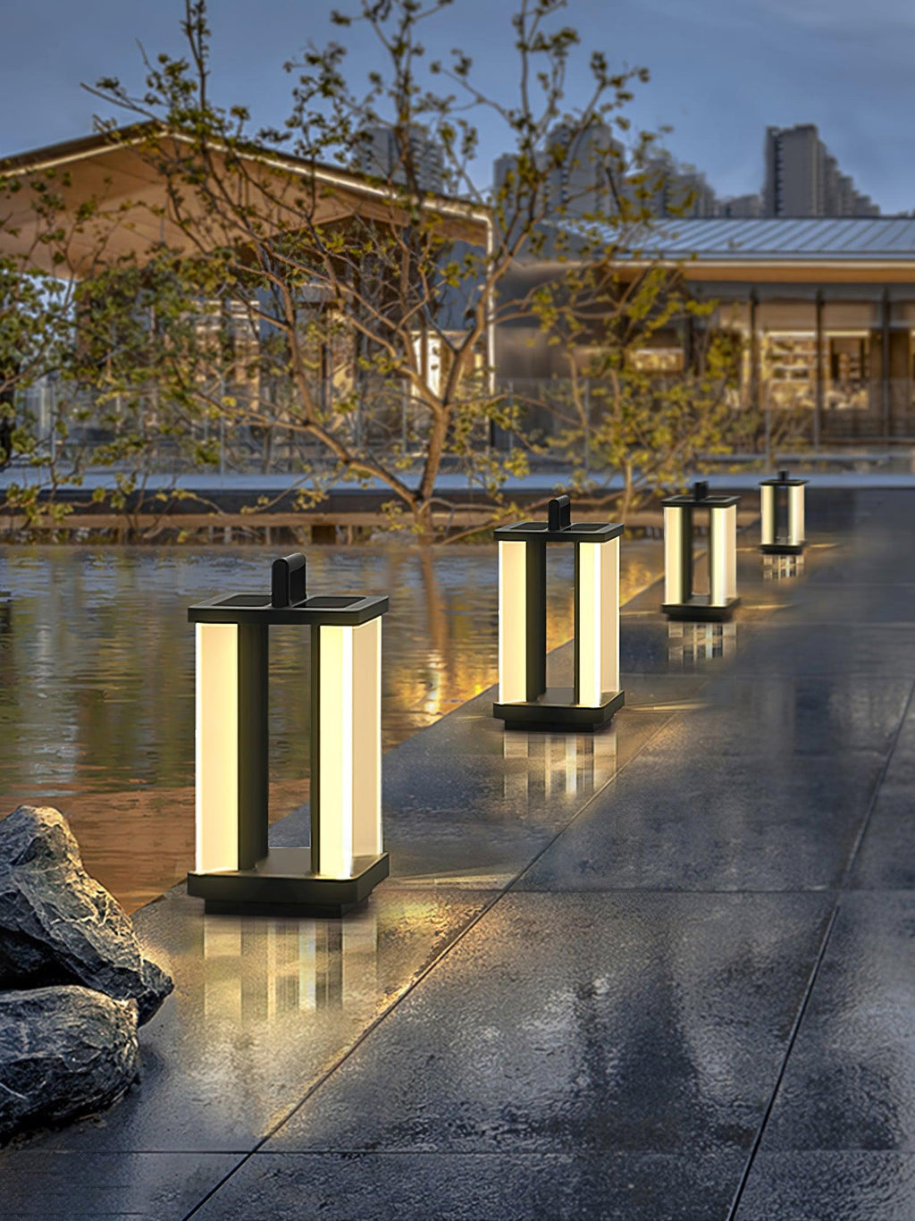 Gavrella Stainless Steel Post Light-Moonnatur
