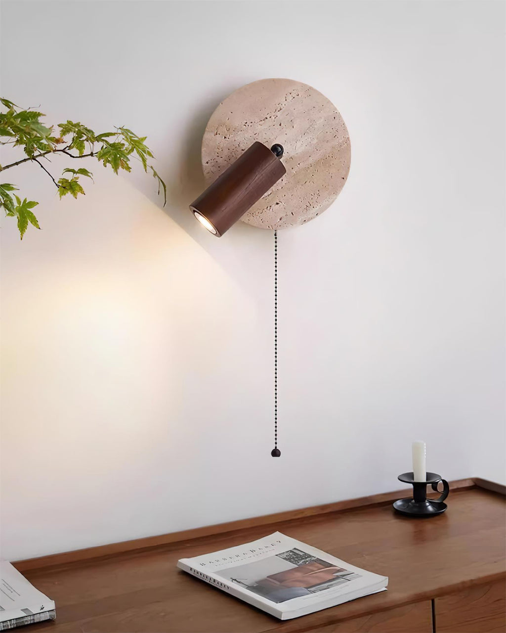Ambelwren Travertine Wall Light-Moonnatur