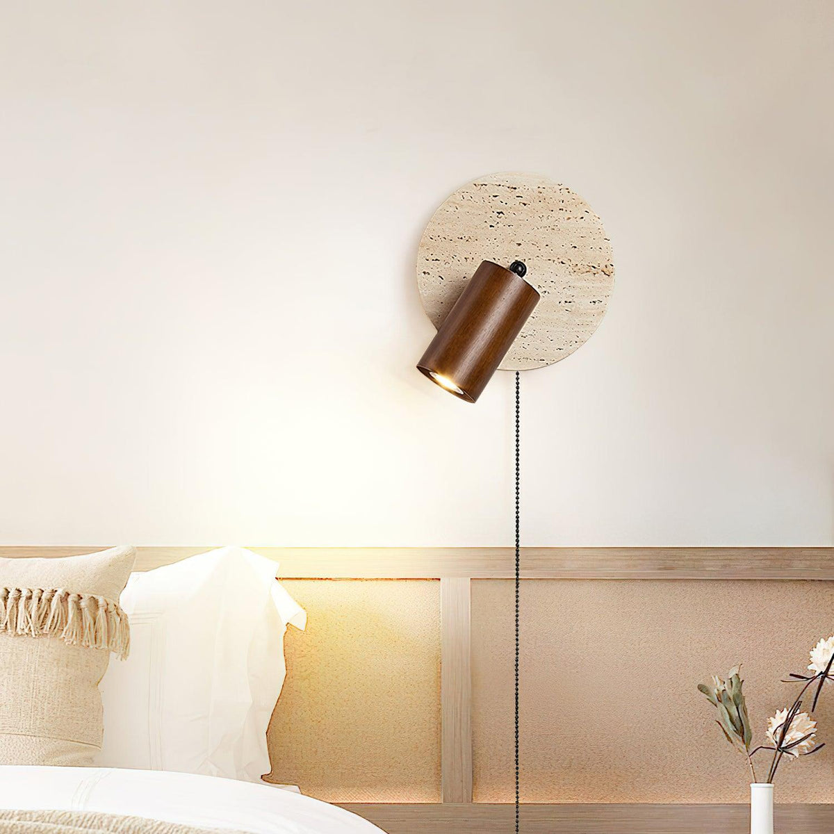 Ambelwren Travertine Wall Light-Moonnatur