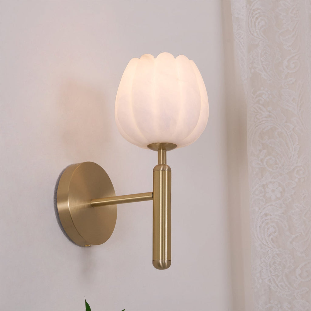 Galdenevia Alabaster Wall Light-Moonnatur