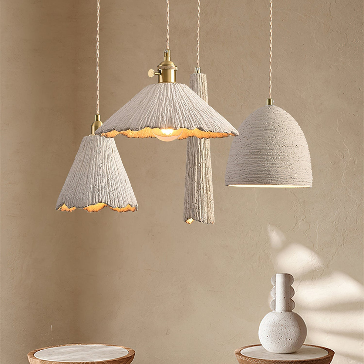 Grenelelle Cement Pendant Light-Moonnatur