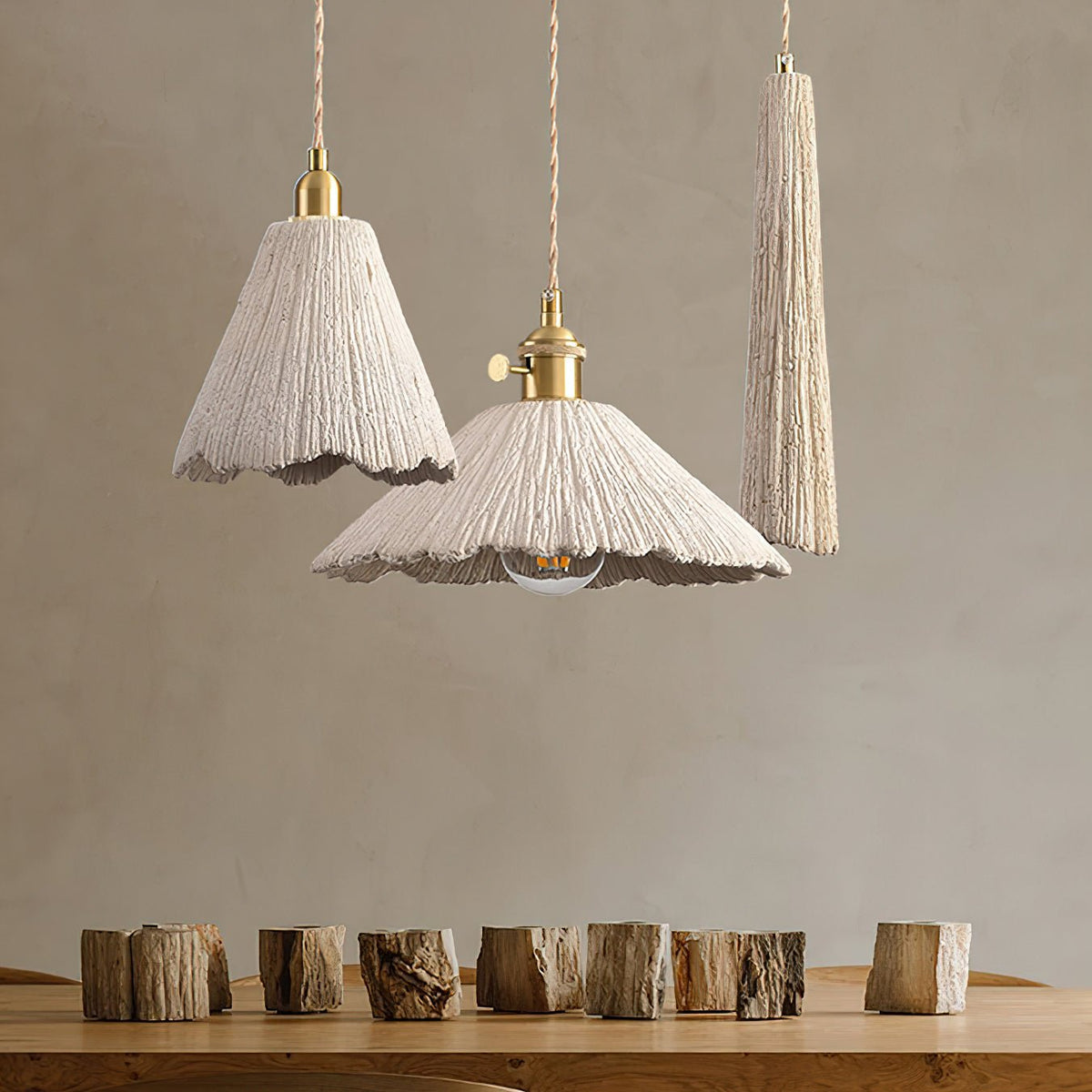 Eferra Cement Pendant Light-Moonnatur