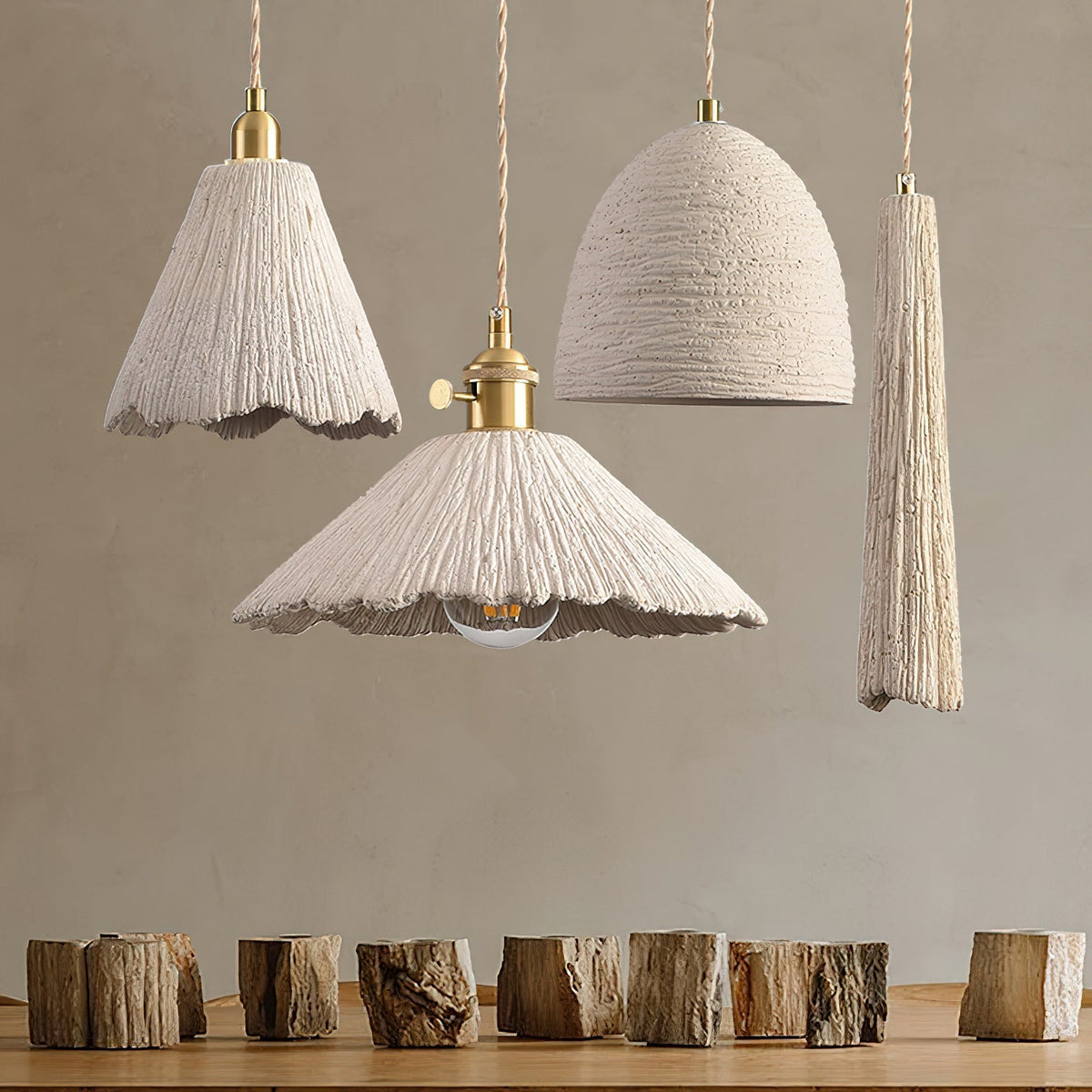 Eferra Cement Pendant Light-Moonnatur