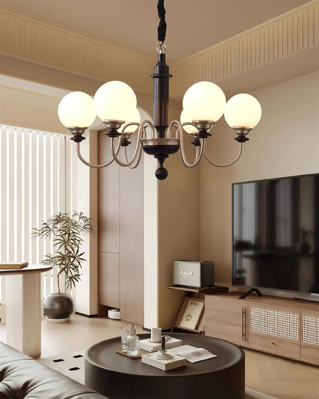 Woldenden Glass Chandelier-Moonnatur