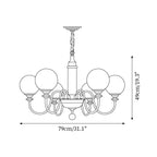 Woldenden Glass Chandelier-Moonnatur