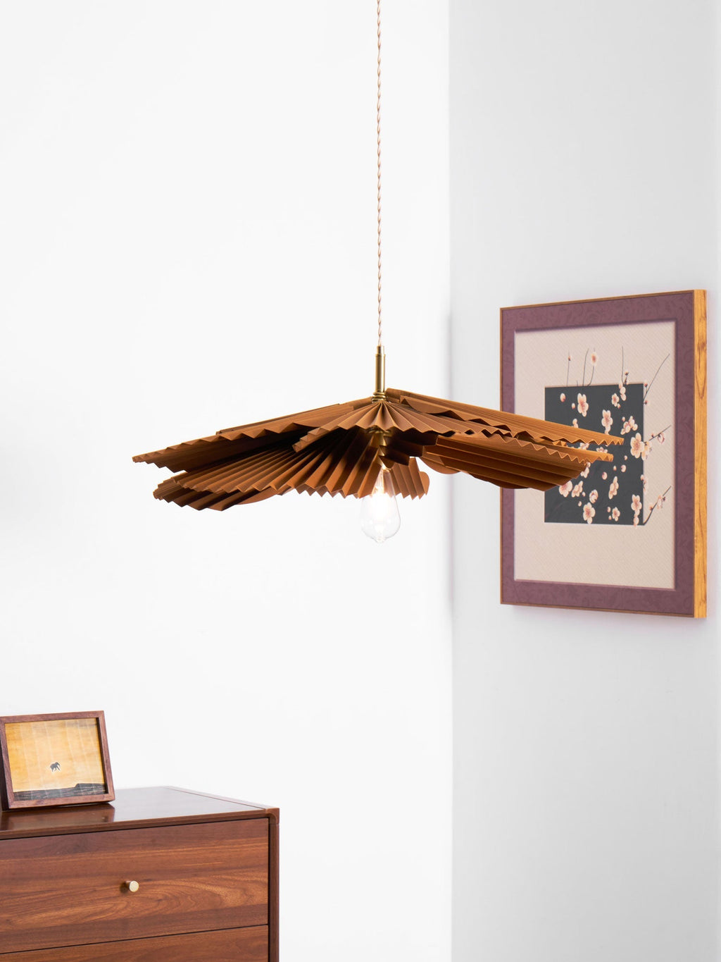 Cavenoria Kraft Paper Pendant Light-Moonnatur