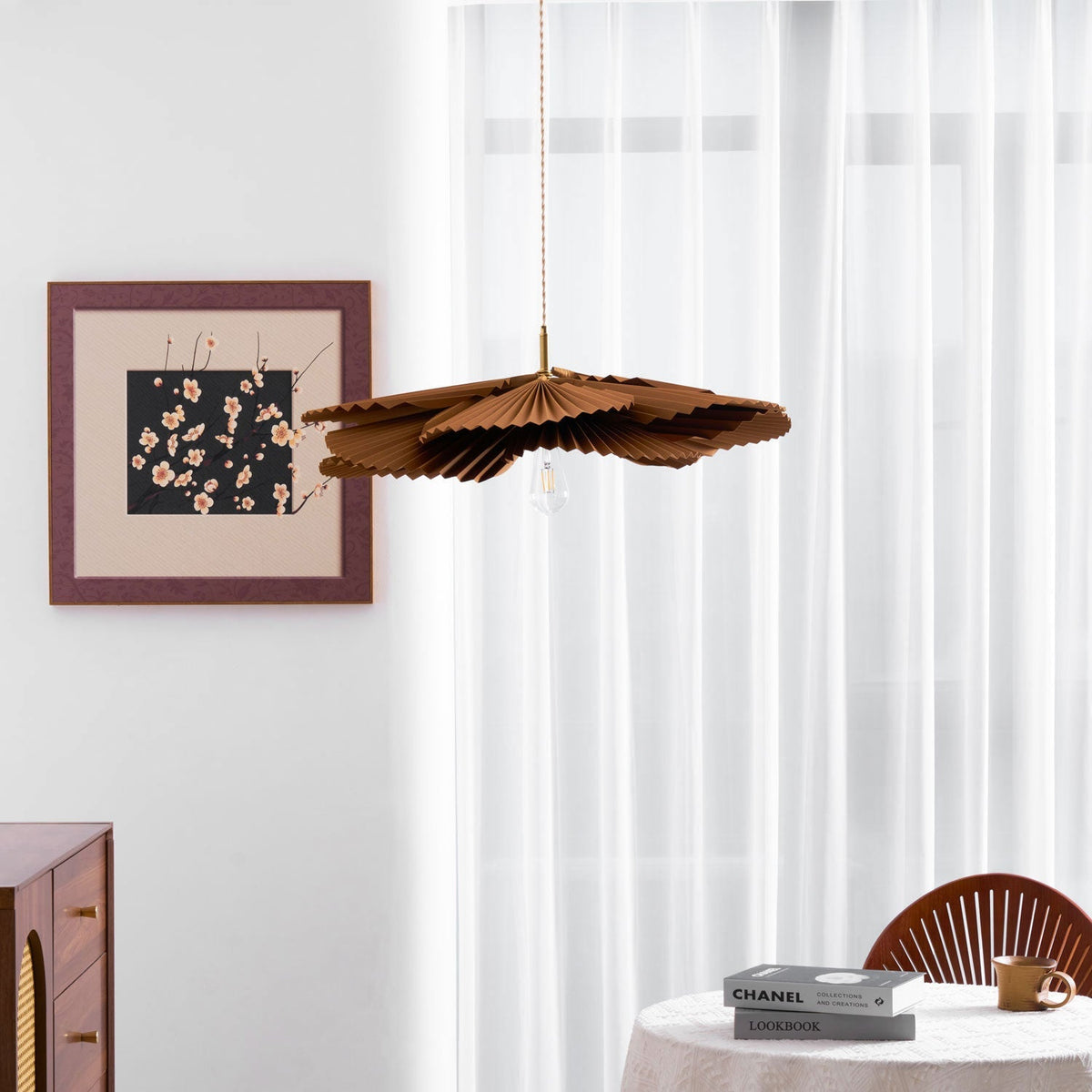 Cavenoria Kraft Paper Pendant Light-Moonnatur