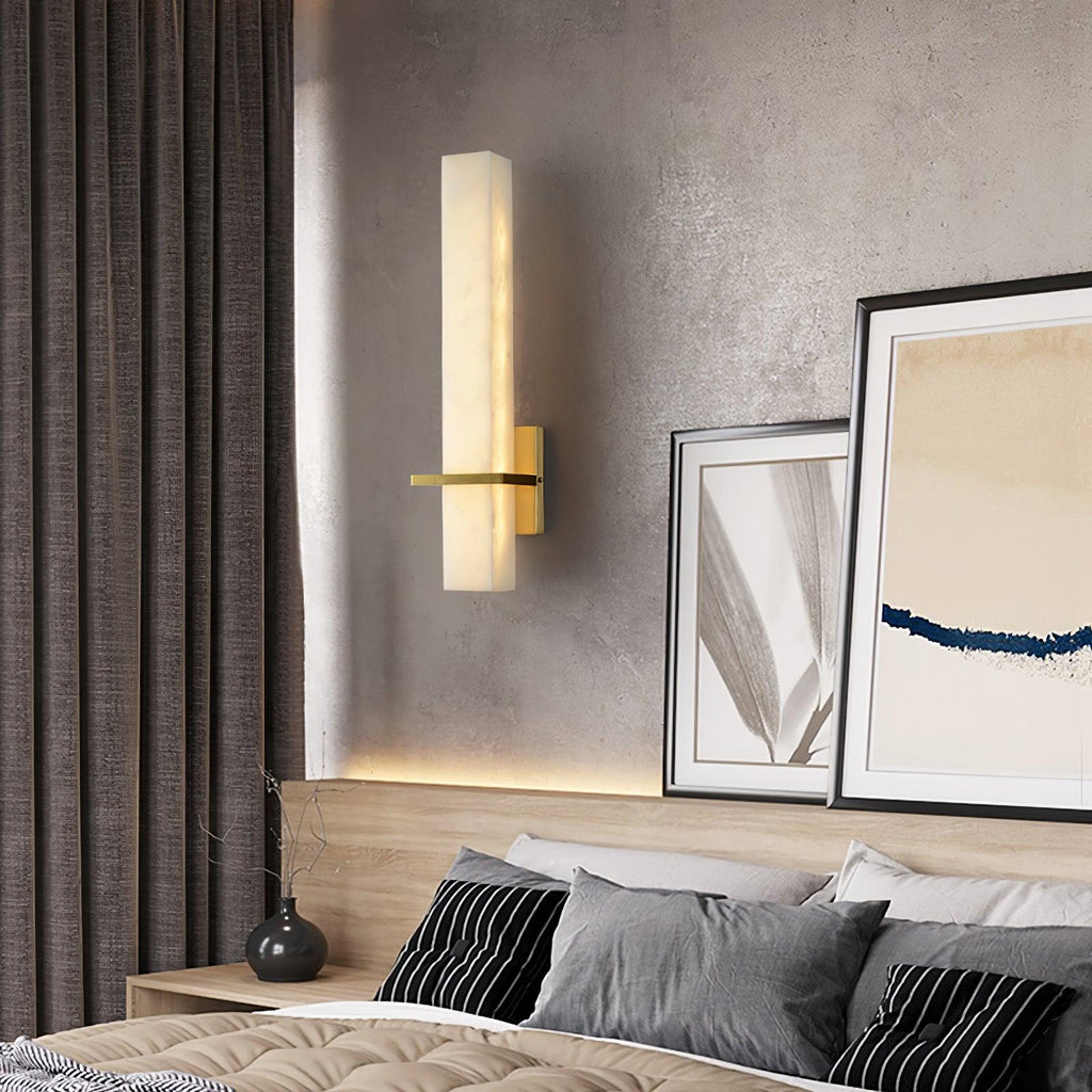 Dunselwyn Alabaster Wall Light-Moonnatur