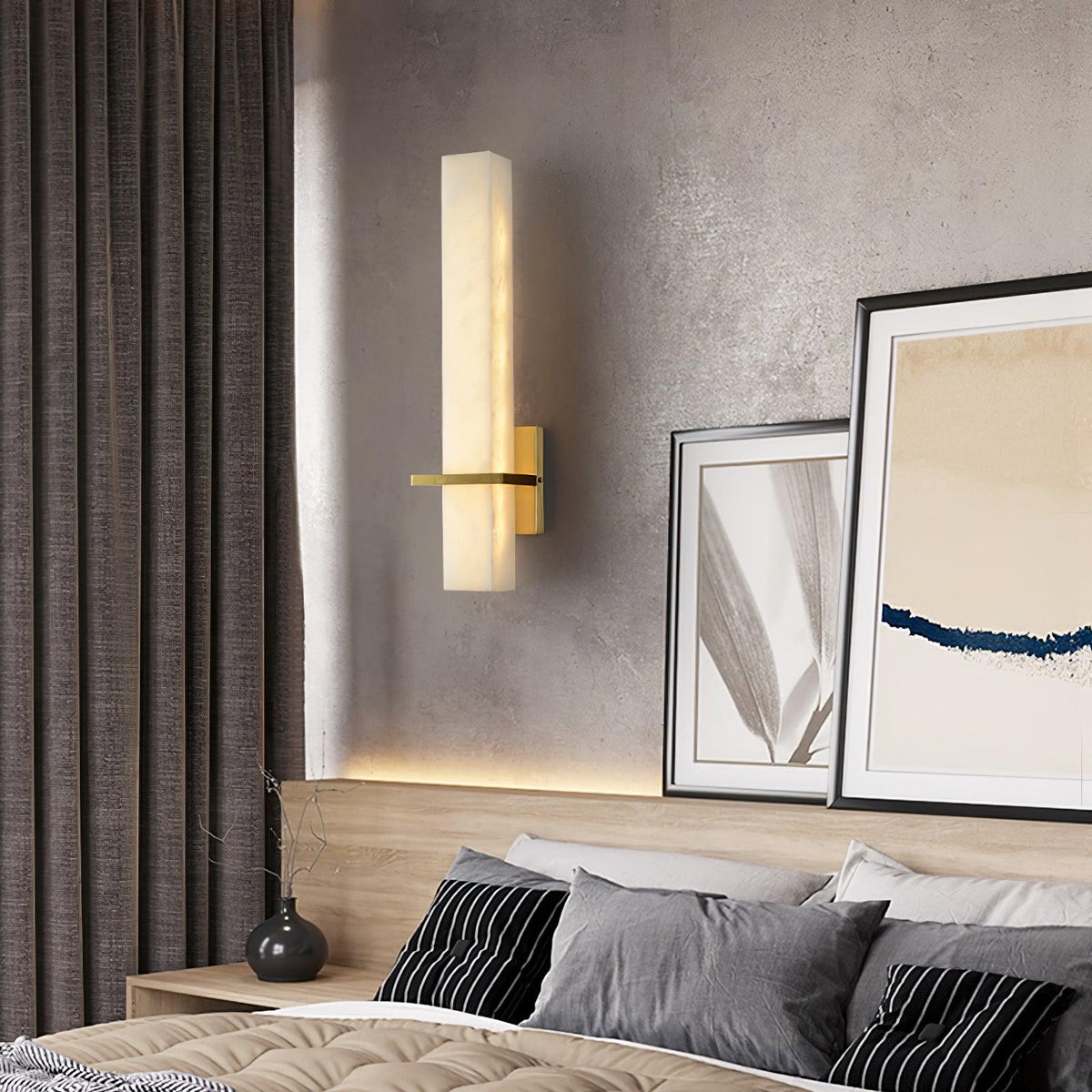 Dunselwyn Alabaster Wall Light-Moonnatur