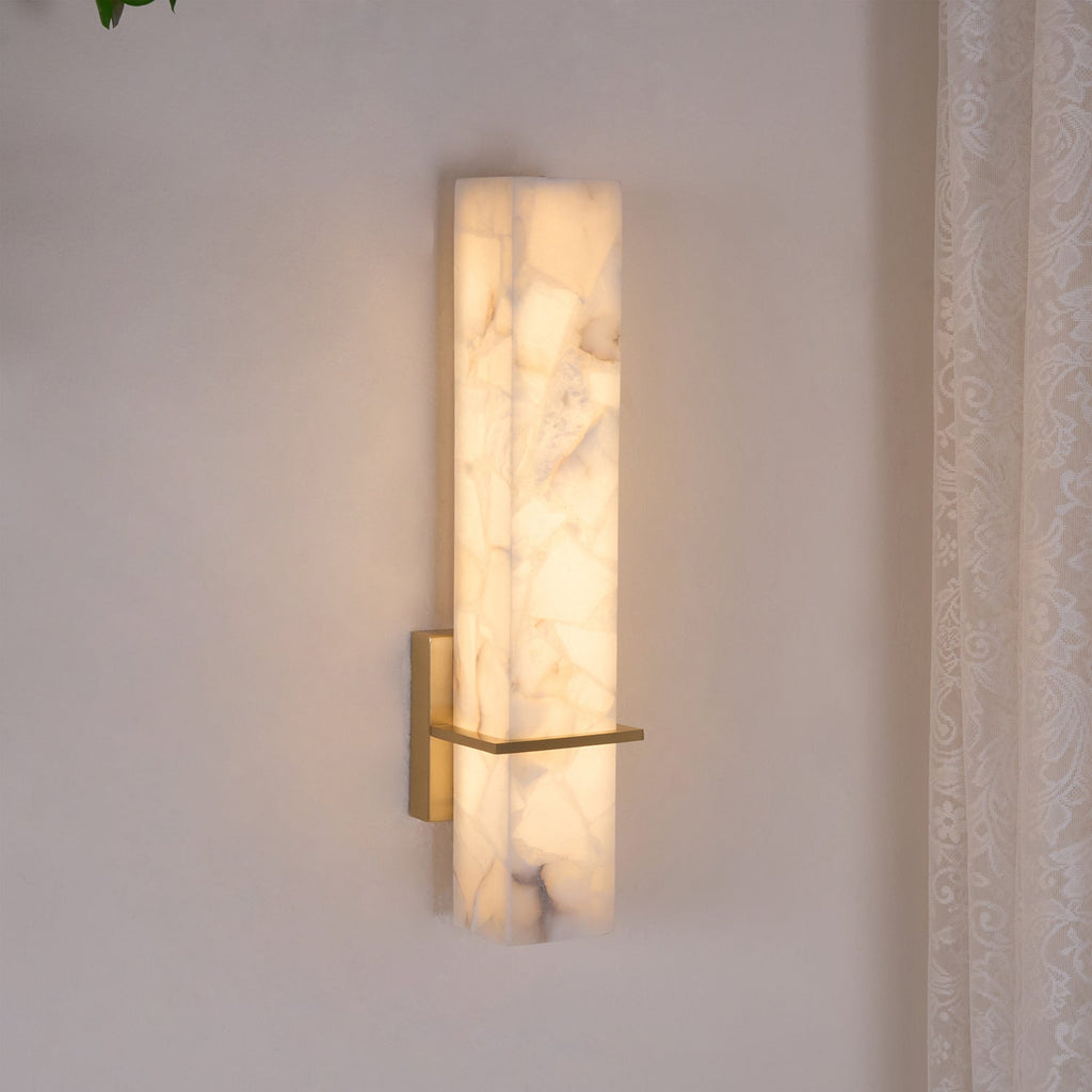 Dunselwyn Alabaster Wall Light-Moonnatur