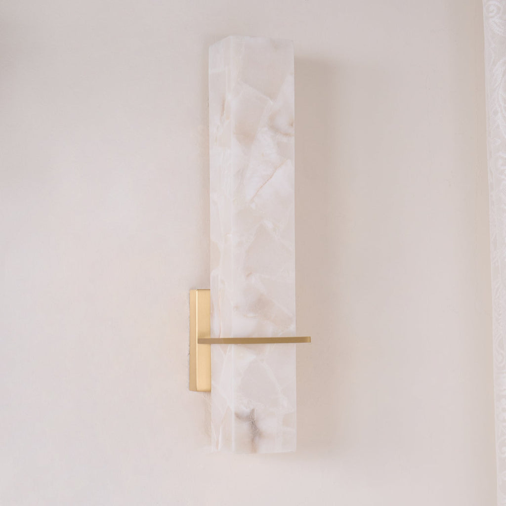 Dunselwyn Alabaster Wall Light-Moonnatur