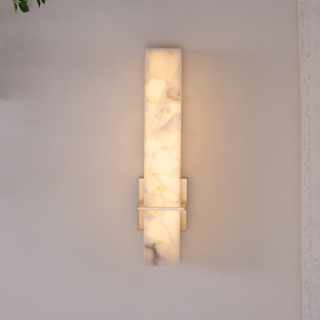Dunselwyn Alabaster Wall Light-Moonnatur