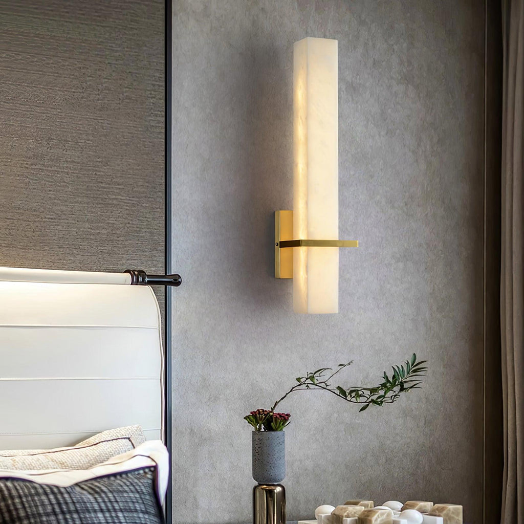 Dunselwyn Alabaster Wall Light-Moonnatur