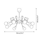 Zelvenash Metal Chandelier-Moonnatur