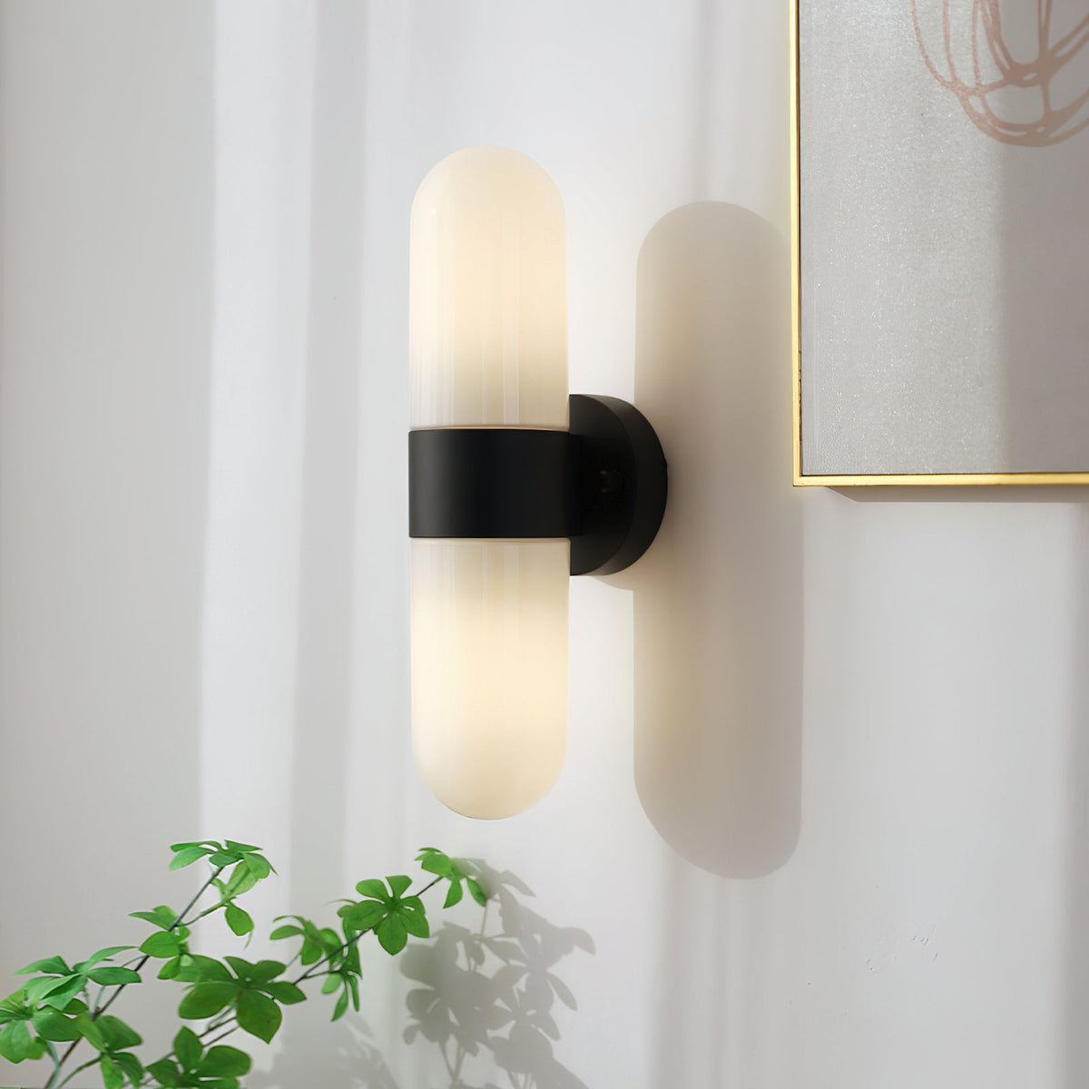 Ashengrove Glass Wall Light-Moonnatur