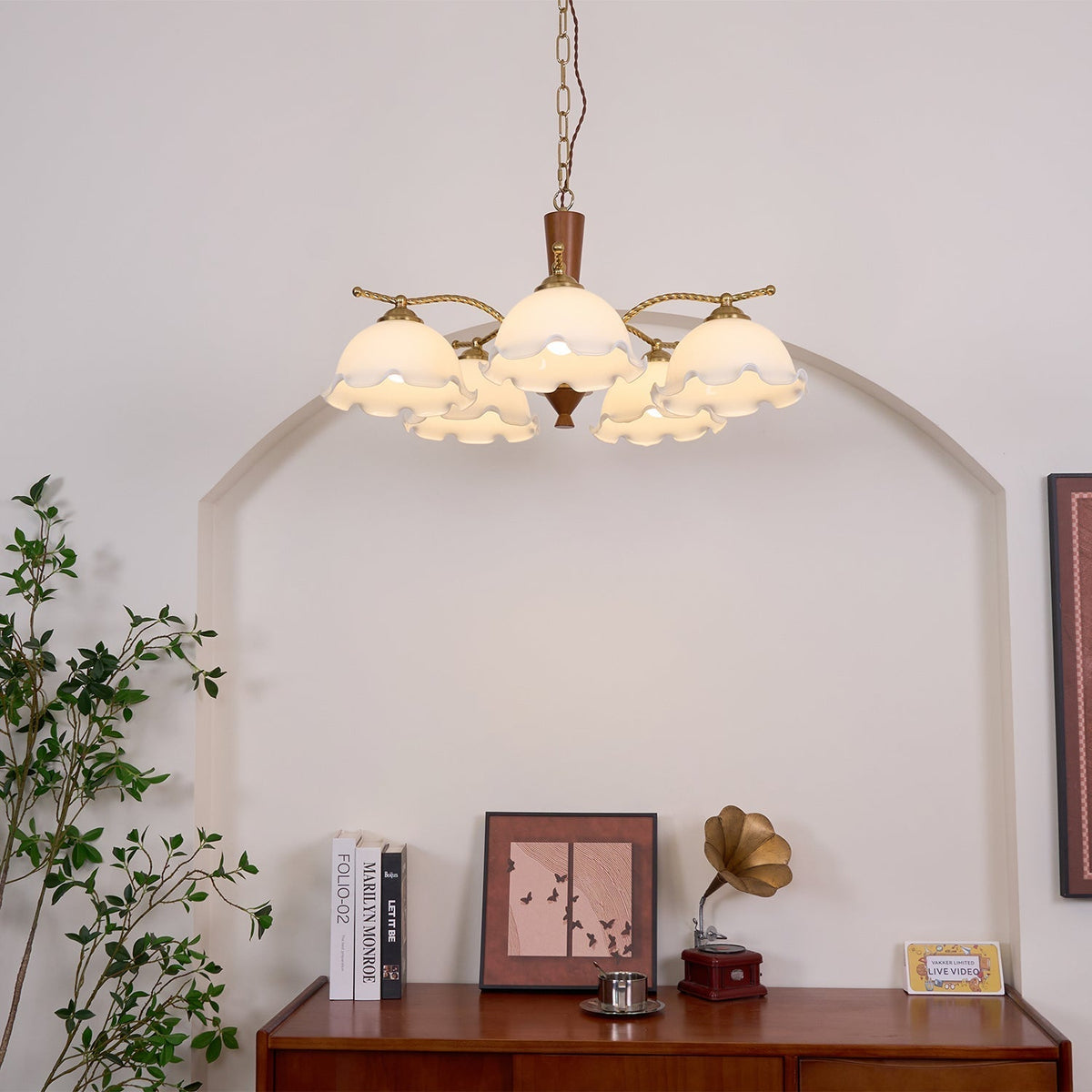 Grenelara Glass Chandelier-Moonnatur