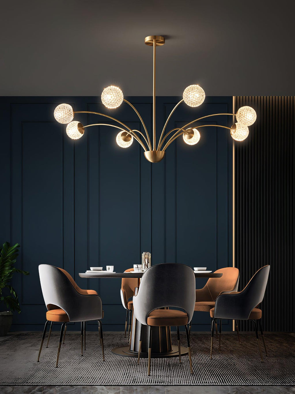 Calderelle Glass Chandelier-Moonnatur
