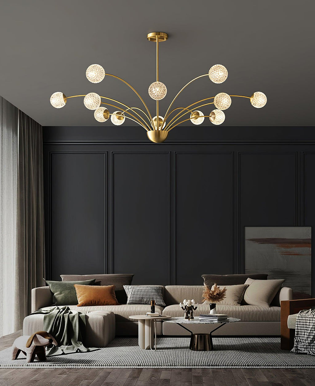 Calderelle Glass Chandelier-Moonnatur