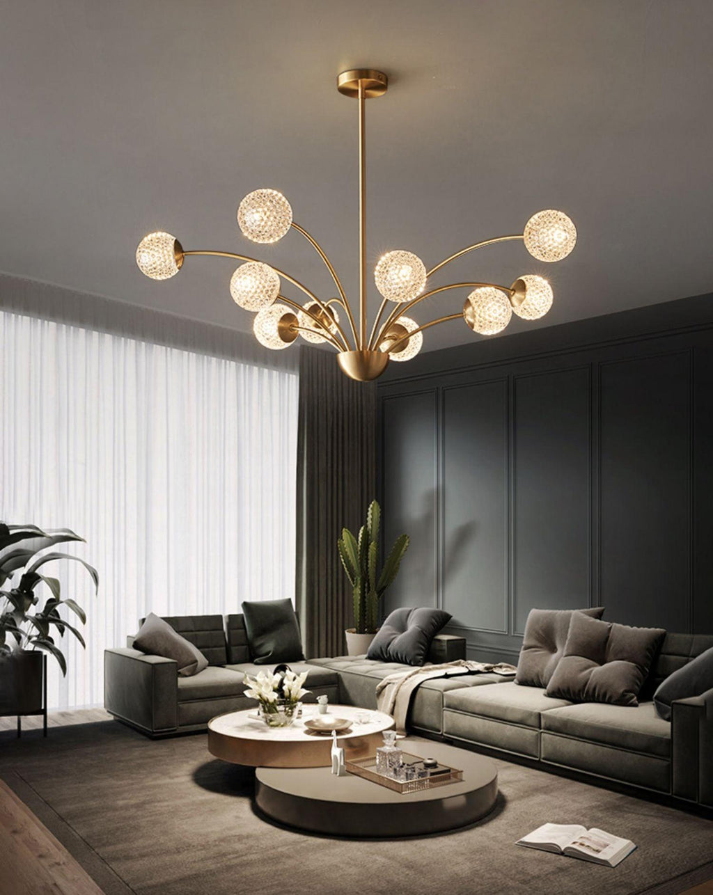 Calderelle Glass Chandelier-Moonnatur