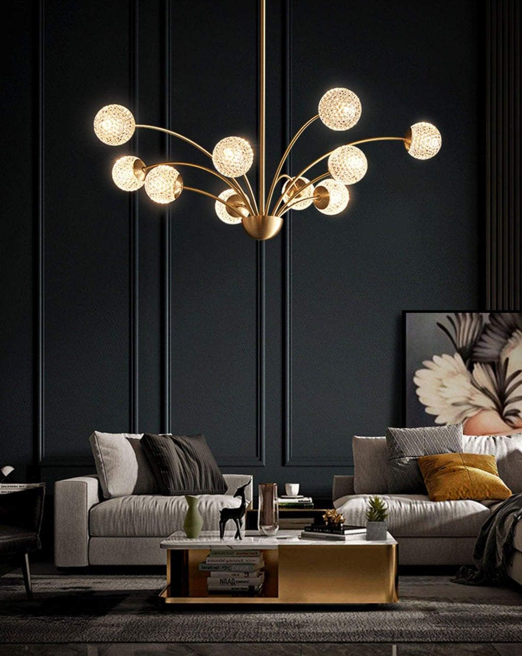 Calderelle Glass Chandelier-Moonnatur