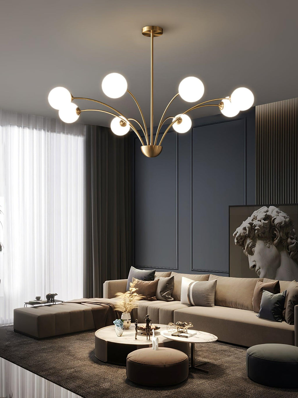 Calderelle Glass Chandelier-Moonnatur