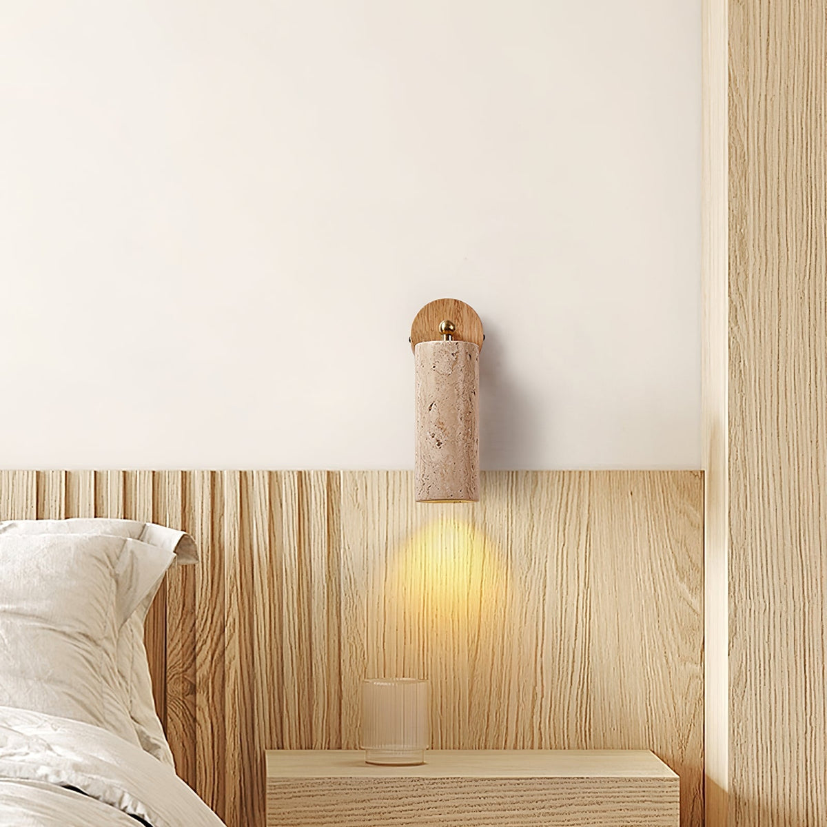 Selvenara Travertine Wall Light-Moonnatur