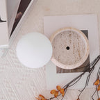Wenrelfern Travertine Table Lamp-Moonnatur