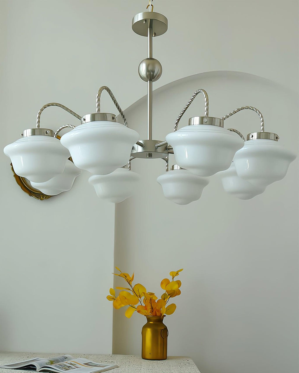 Inverenora Glass Chandelier-Moonnatur