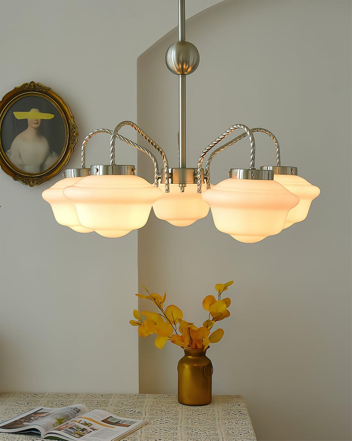 Inverenora Glass Chandelier-Moonnatur